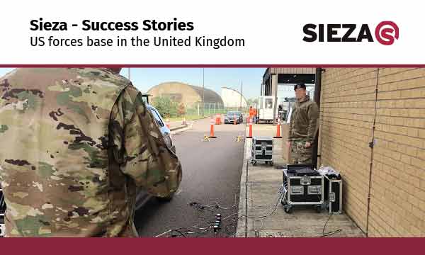 The Sieza MDS guards a military checkpoint for the US forces base in the United Kingdom